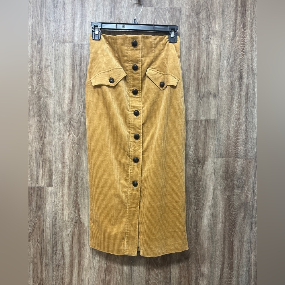 Veronica Beard Corduroy Button-Front Skirt